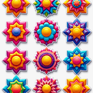 Mandalas & Rangoli - Sticker Sheet v32